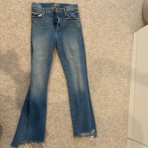 Mother light wash crop jeans